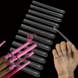Tipsuri  12 bucati Transparente Full Tips pentru modele unghii TPS00BB